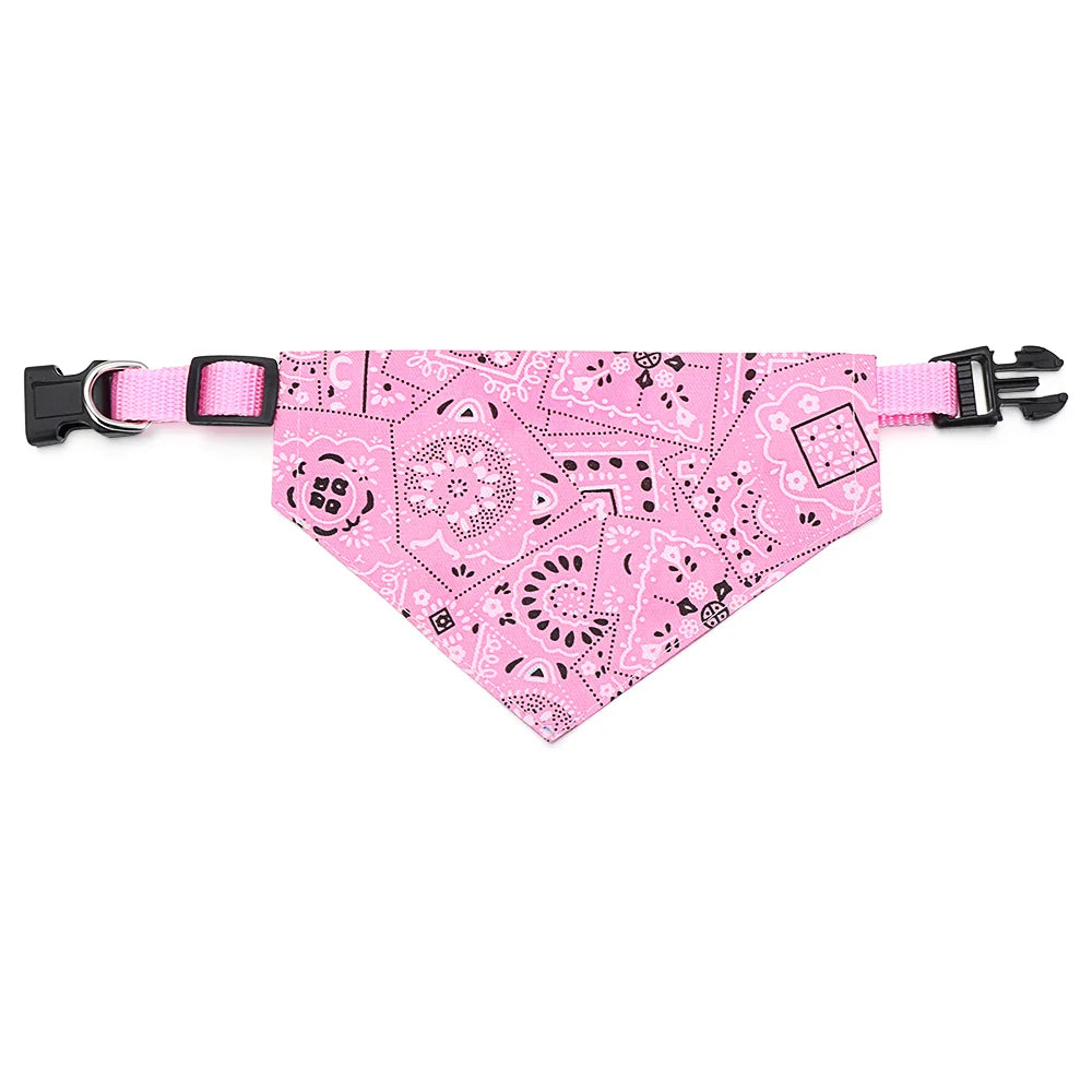 Bandana Triangular Lavável para Pets – Lenço de Pescoço Ajustável para Cães e Gatos