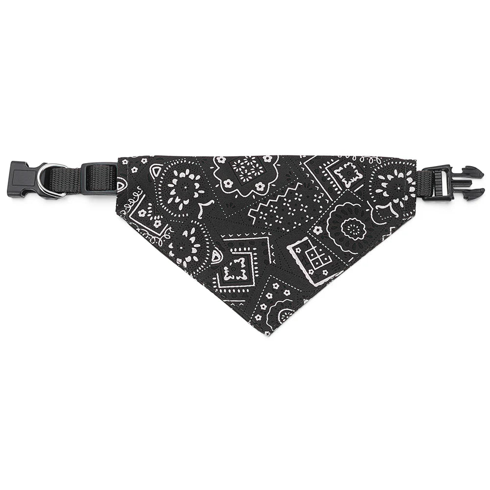 Bandana Triangular Lavável para Pets – Lenço de Pescoço Ajustável para Cães e Gatos