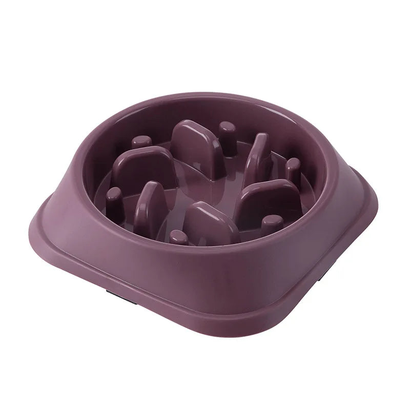 Pote Slow Feeder Espessado para Pets – Tigela Redonda Anti-Engasgo com Base Antiderrapante