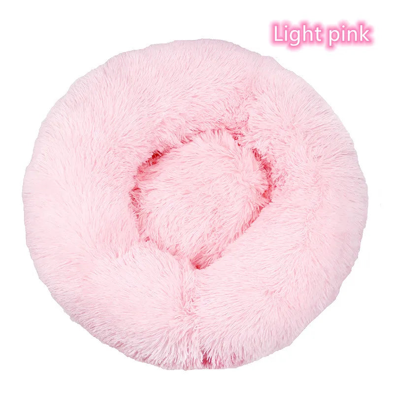 Cama Rosquinha Pelúcia Antiansiosa para Pets – Ultra Macia e Lavável (Inverno)