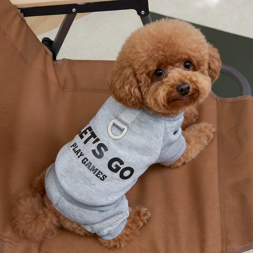 Moletom de Inverno para Cães Pequenos e Médios – Suéter Fleece com Capuz
