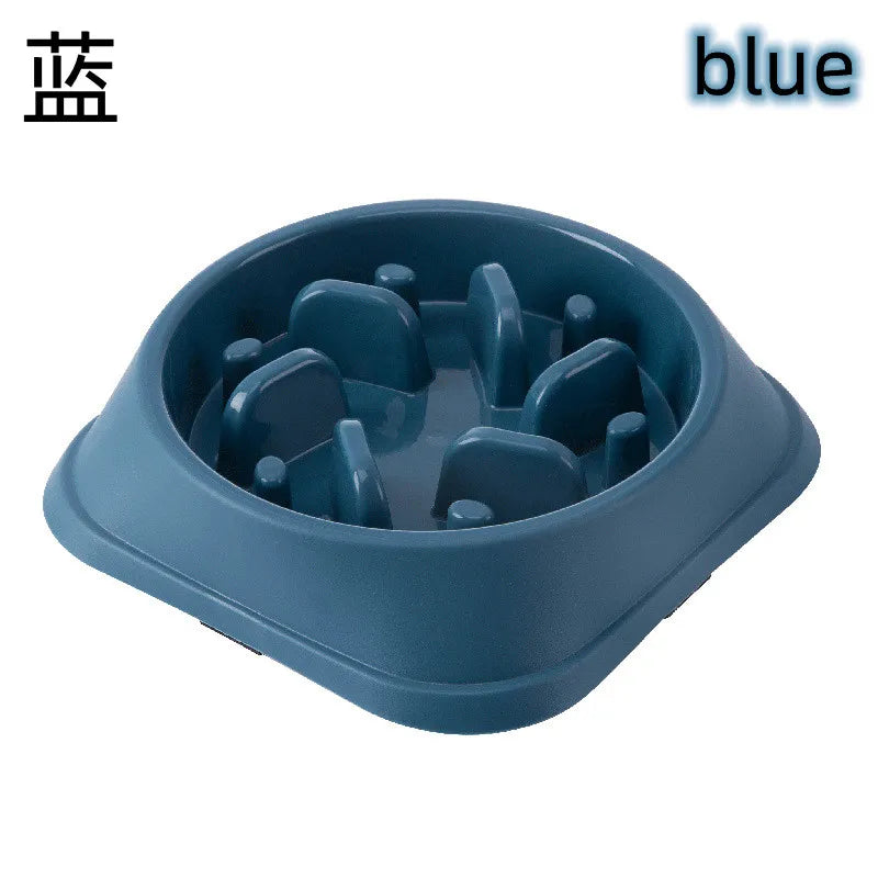 Pote Slow Feeder Espessado para Pets – Tigela Redonda Anti-Engasgo com Base Antiderrapante