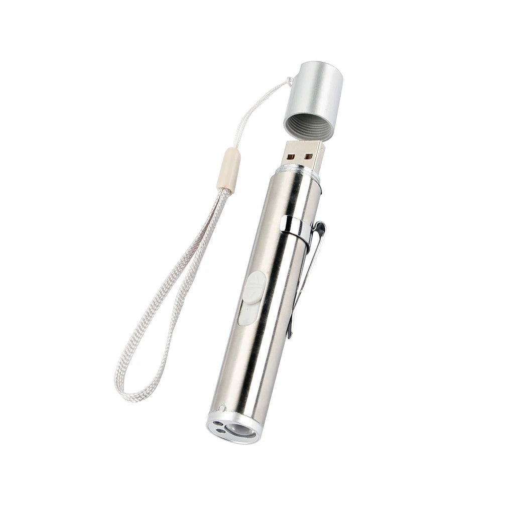 Caneta Laser 3 em 1 Recarregável via USB para Pets – Laser, Lanterna e UV