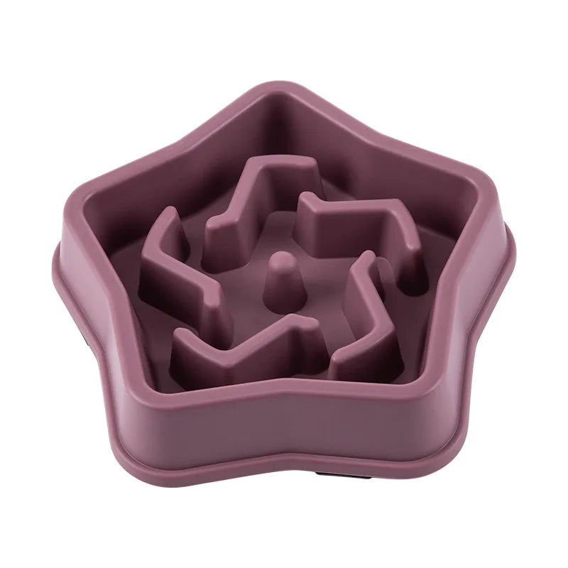Pote Slow Feeder Espessado para Pets – Tigela Redonda Anti-Engasgo com Base Antiderrapante