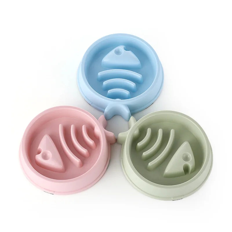 Pote Slow Feeder Espessado para Pets – Tigela Redonda Anti-Engasgo com Base Antiderrapante