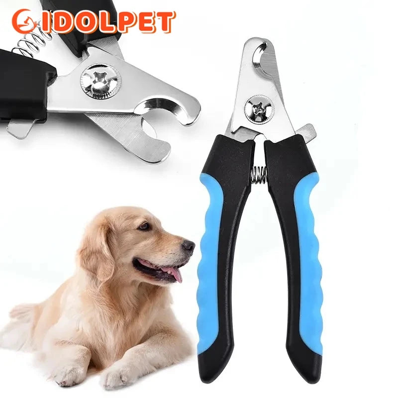 Cortador de Unhas Profissional para Pets – Tesoura em Aço Inox com Protetor de Segurança