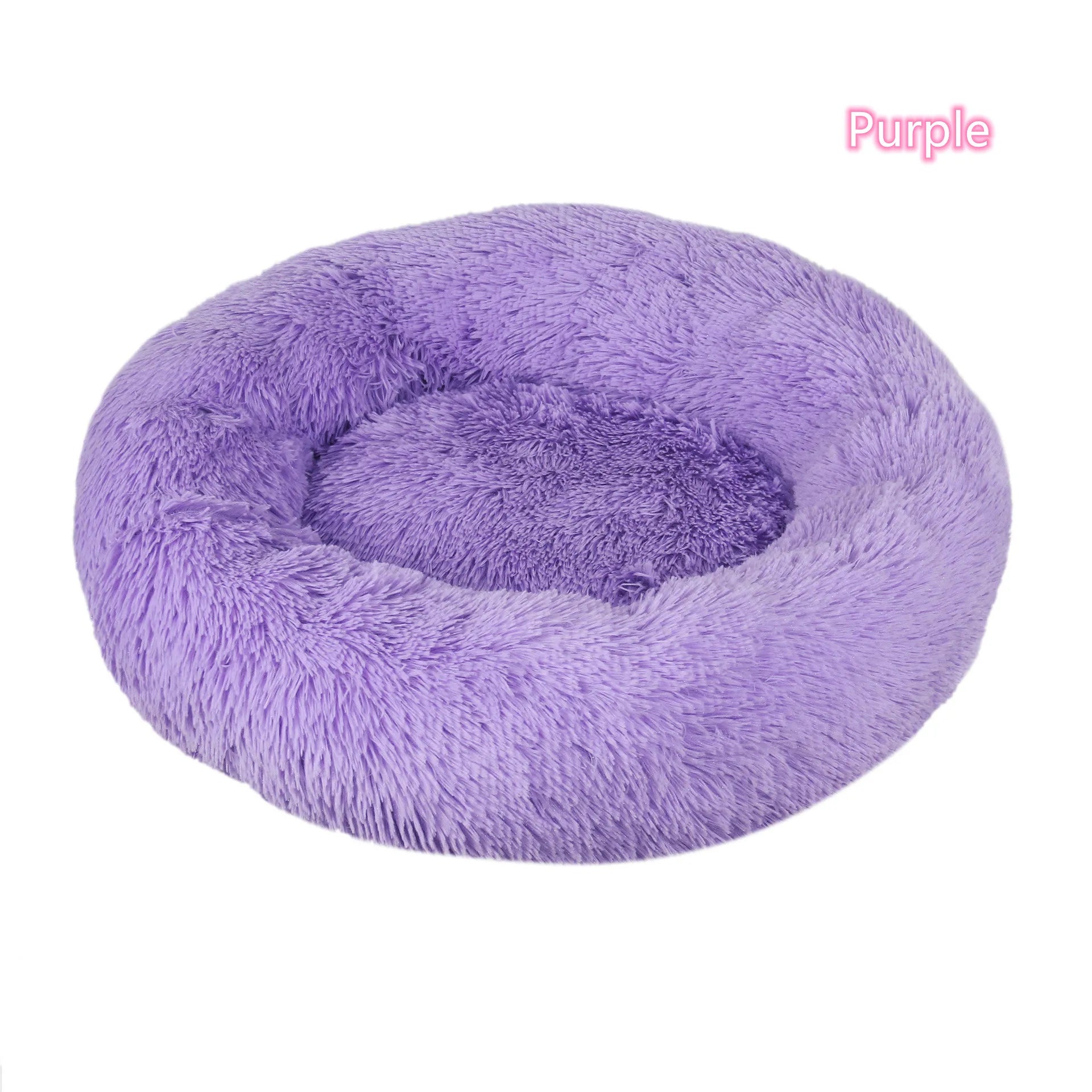 Cama Rosquinha Pelúcia Antiansiosa para Pets – Ultra Macia e Lavável (Inverno)