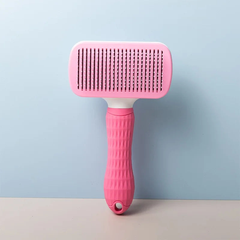 Escova Pente com Autolimpeza para Cães e Gatos – Remove Pelos com Massagem