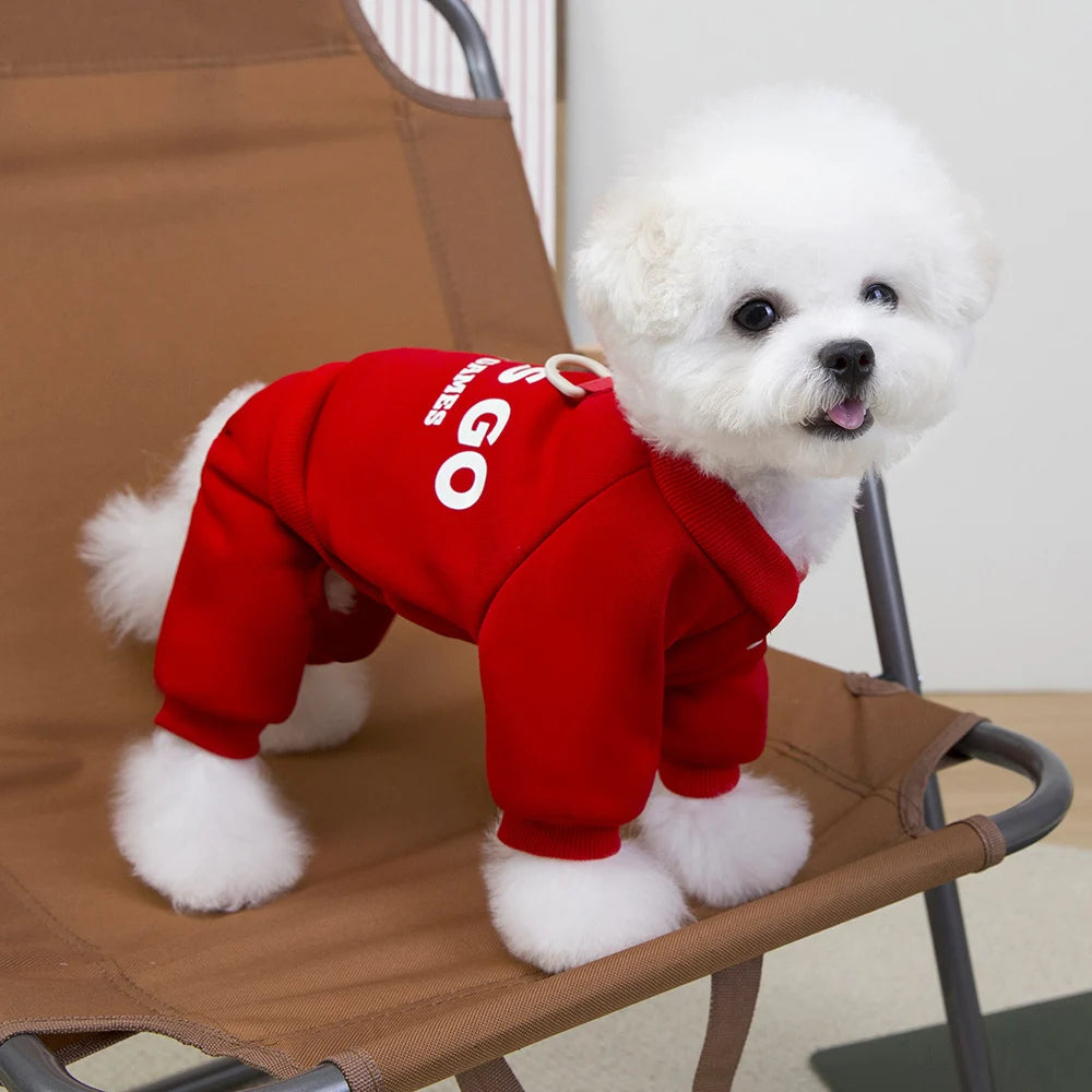 Moletom de Inverno para Cães Pequenos e Médios – Suéter Fleece com Capuz