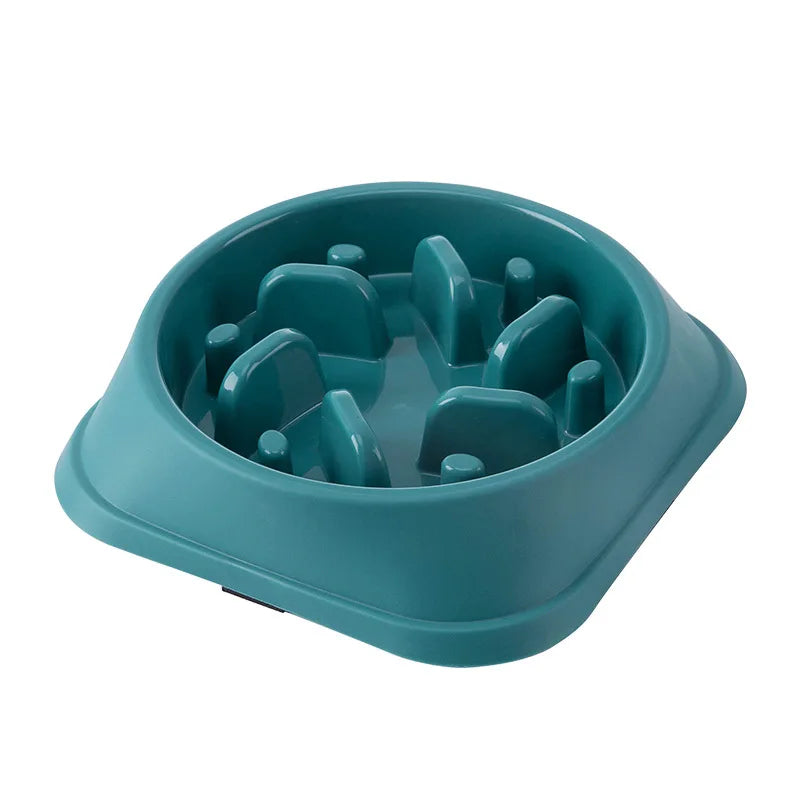 Pote Slow Feeder Espessado para Pets – Tigela Redonda Anti-Engasgo com Base Antiderrapante