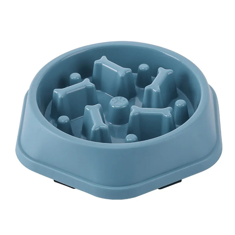 Pote Slow Feeder Espessado para Pets – Tigela Redonda Anti-Engasgo com Base Antiderrapante