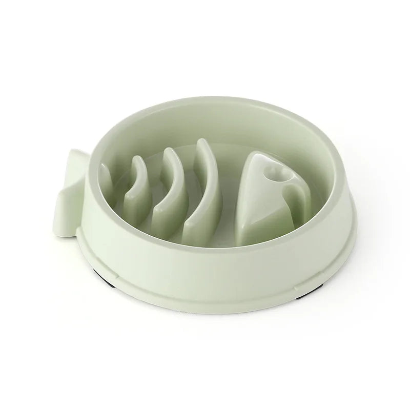 Pote Slow Feeder Espessado para Pets – Tigela Redonda Anti-Engasgo com Base Antiderrapante