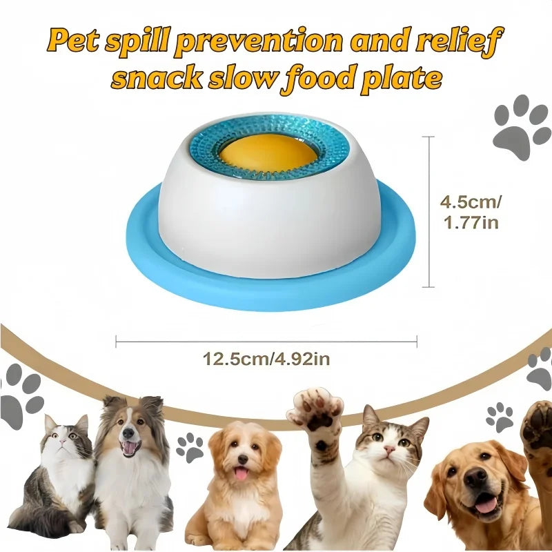 Tigela Slow Feeder para Cães e Gatos – Alimentação Lenta Antiderrapante com Catnip