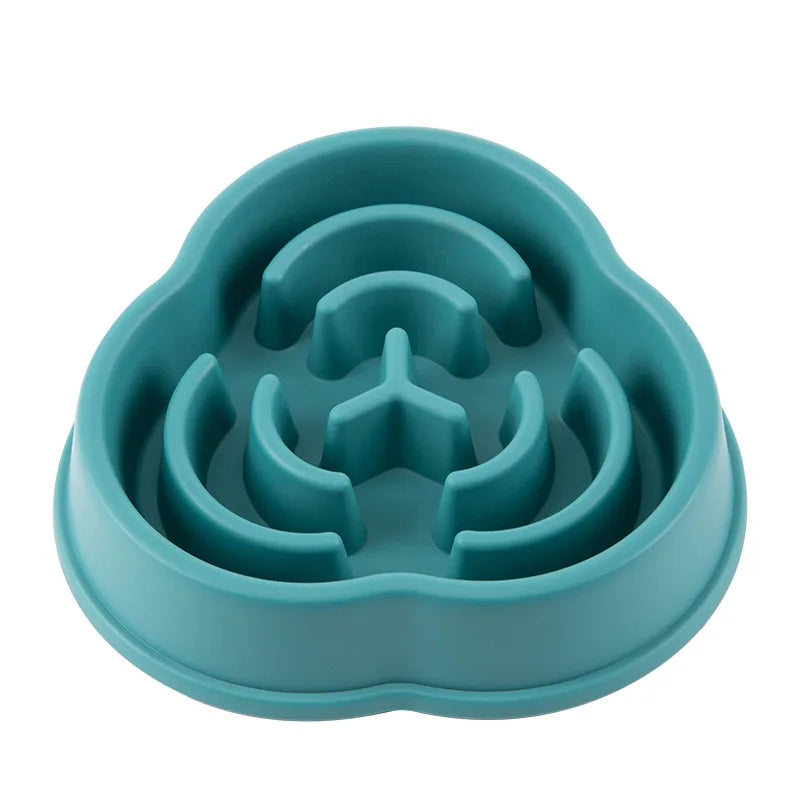 Pote Slow Feeder Espessado para Pets – Tigela Redonda Anti-Engasgo com Base Antiderrapante