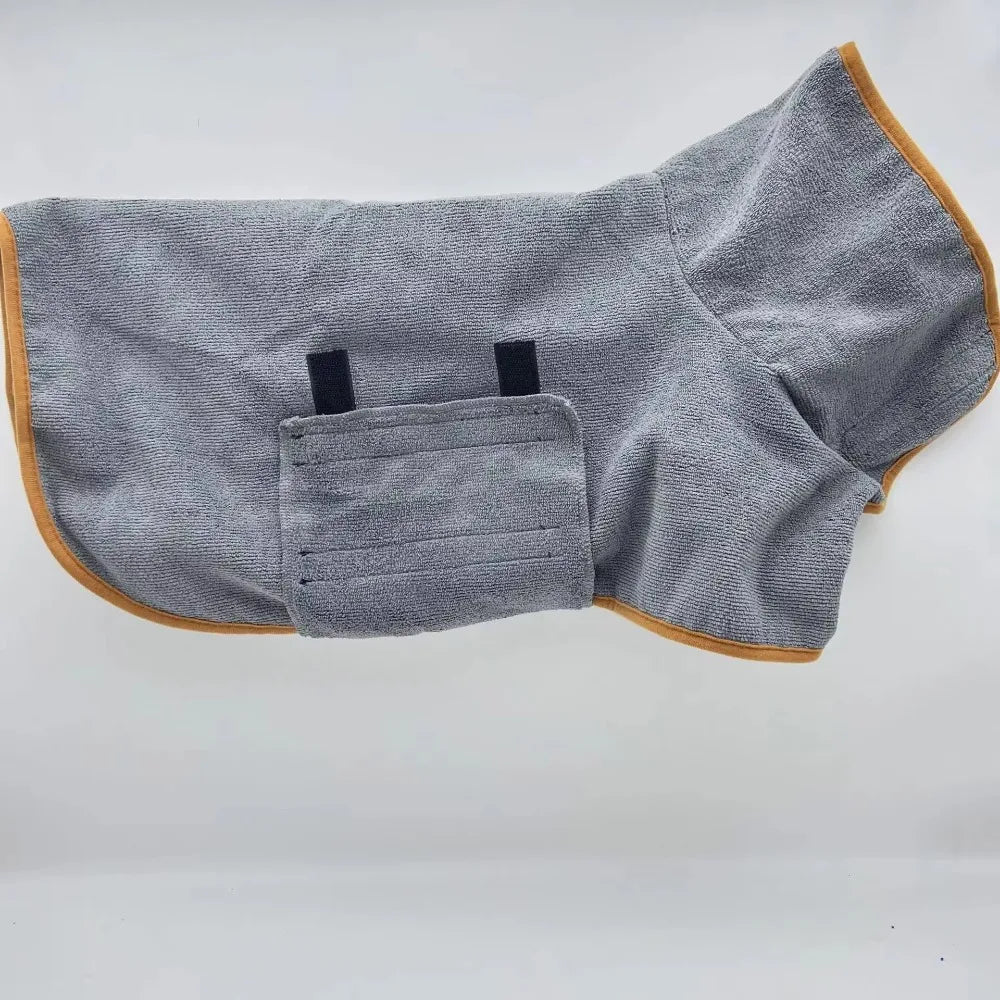 Roupão de Banho Absorvente para Pets – Secagem Rápida para Cães e Gatos