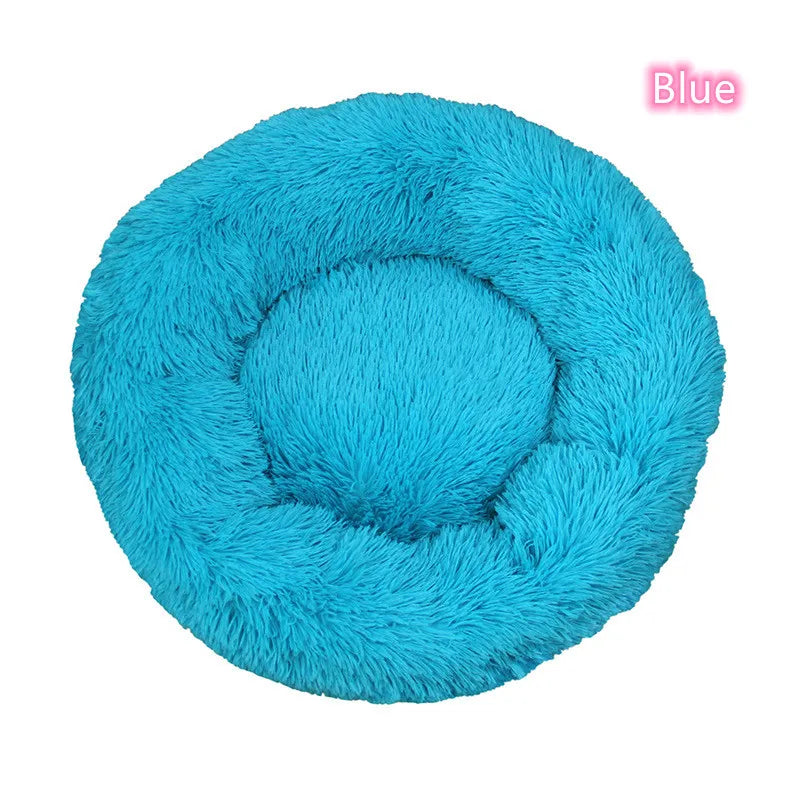 Cama Rosquinha Pelúcia Antiansiosa para Pets – Ultra Macia e Lavável (Inverno)