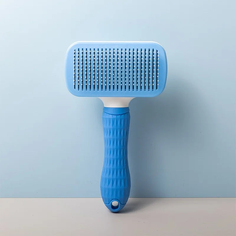 Escova Pente com Autolimpeza para Cães e Gatos – Remove Pelos com Massagem