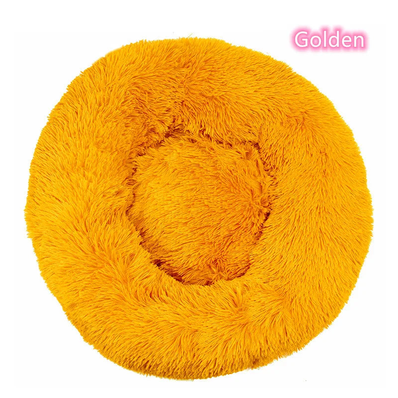 Cama Rosquinha Pelúcia Antiansiosa para Pets – Ultra Macia e Lavável (Inverno)