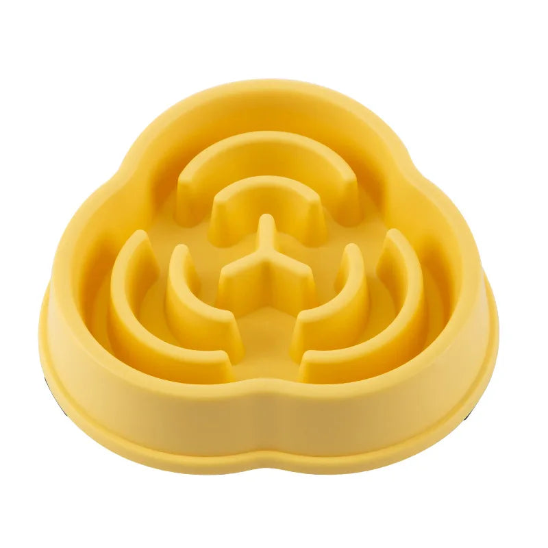 Pote Slow Feeder Espessado para Pets – Tigela Redonda Anti-Engasgo com Base Antiderrapante