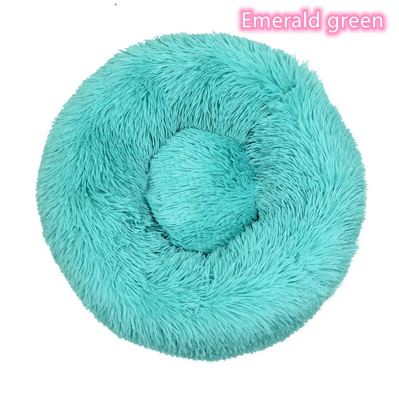 Cama Rosquinha Pelúcia Antiansiosa para Pets – Ultra Macia e Lavável (Inverno)
