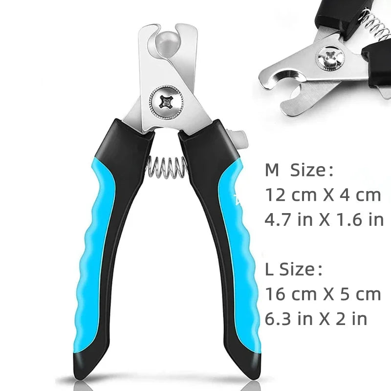 Cortador de Unhas Profissional para Pets – Tesoura em Aço Inox com Protetor de Segurança