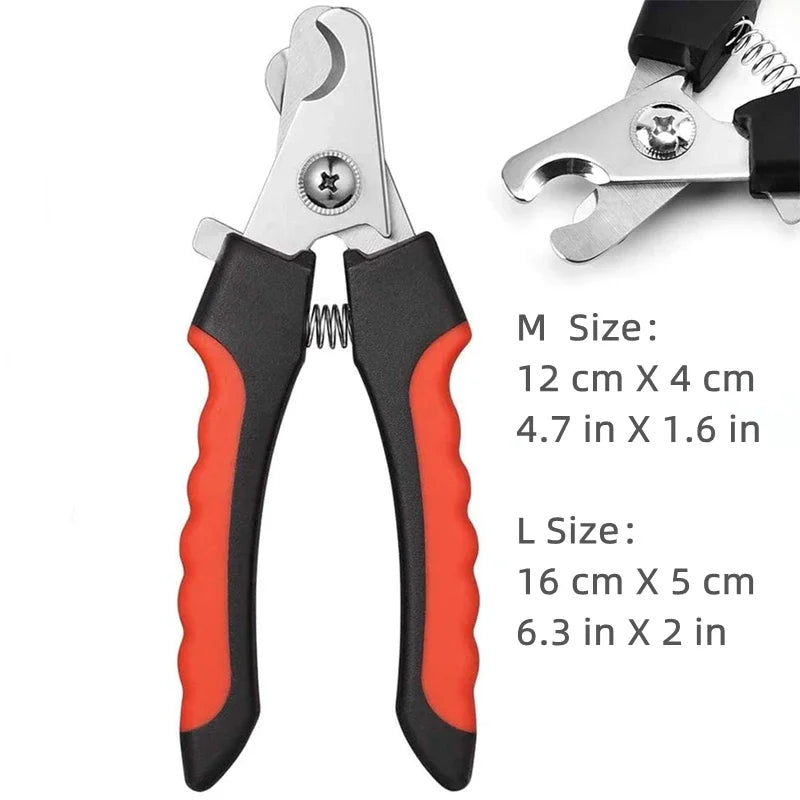 Cortador de Unhas Profissional para Pets – Tesoura em Aço Inox com Protetor de Segurança