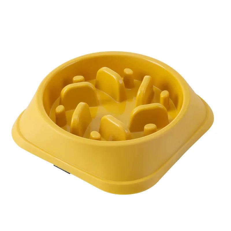 Pote Slow Feeder Espessado para Pets – Tigela Redonda Anti-Engasgo com Base Antiderrapante