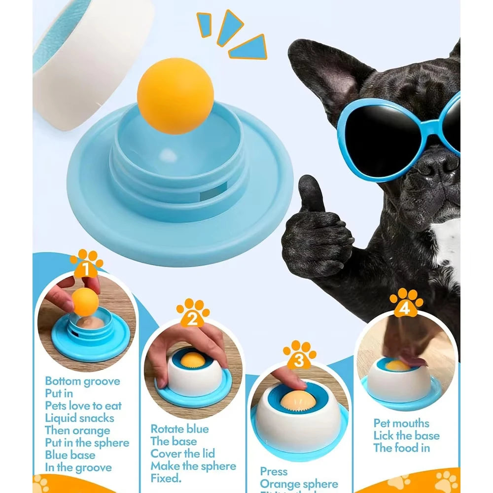 Tigela Slow Feeder para Cães e Gatos – Alimentação Lenta Antiderrapante com Catnip