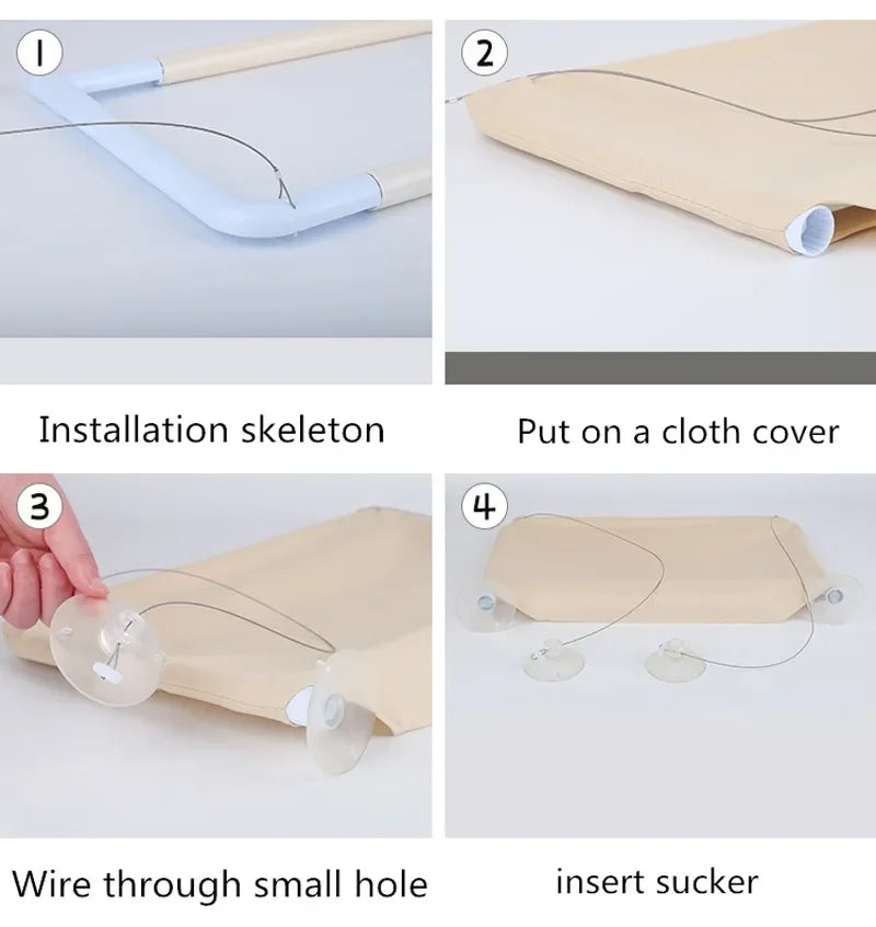 Rede Suspensa de Janela para Gatos – Cama Hammock com Fixação por Ventosa (até 20 kg)