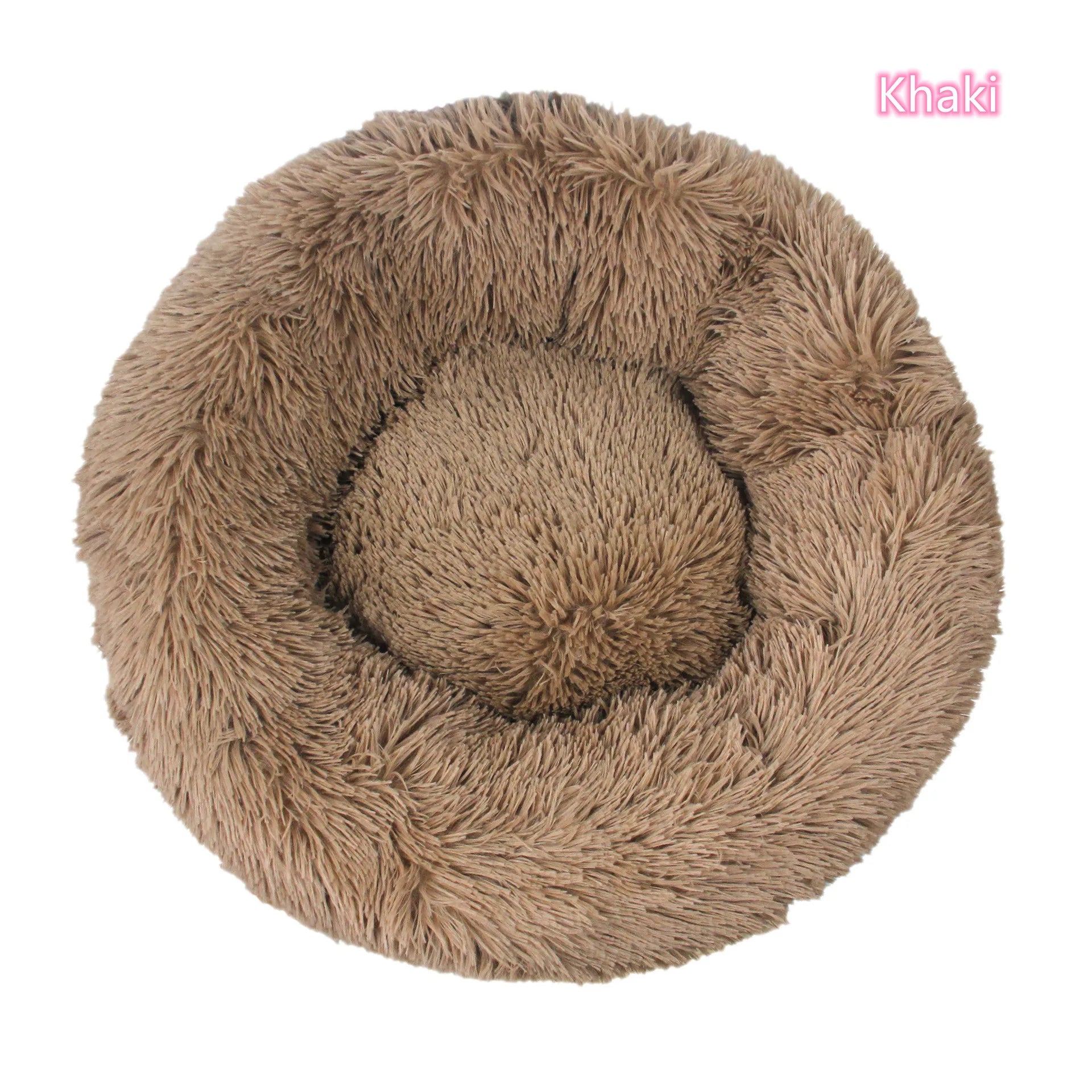 Cama Rosquinha Pelúcia Antiansiosa para Pets – Ultra Macia e Lavável (Inverno)