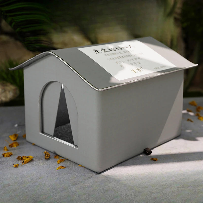 Abrigo Caverna Impermeável para Pets – Cama Casa Dobrável para Filhotes, Gatos e Cães