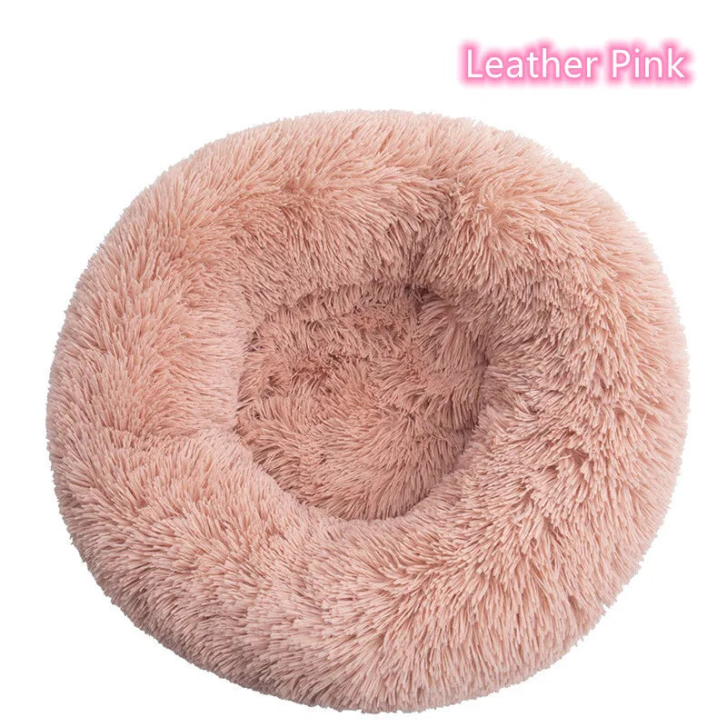 Cama Rosquinha Pelúcia Antiansiosa para Pets – Ultra Macia e Lavável (Inverno)