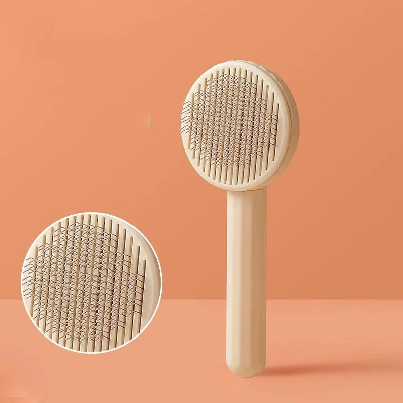 Escova Pente com Autolimpeza para Cães e Gatos – Remove Pelos com Massagem