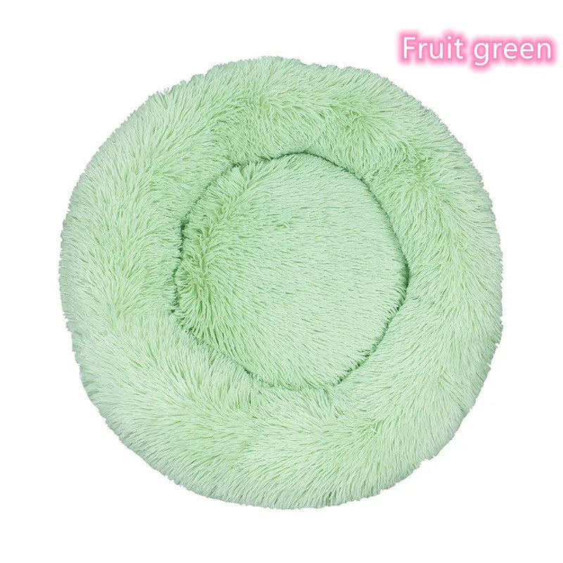 Cama Rosquinha Pelúcia Antiansiosa para Pets – Ultra Macia e Lavável (Inverno)