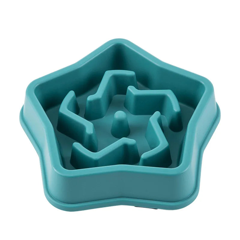 Pote Slow Feeder Espessado para Pets – Tigela Redonda Anti-Engasgo com Base Antiderrapante