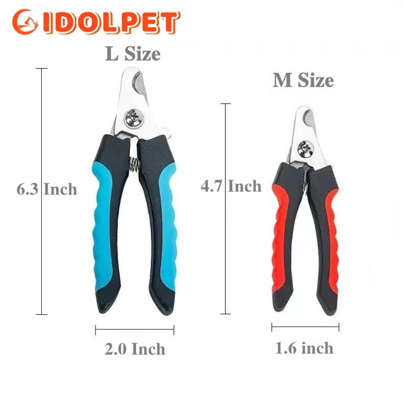 Cortador de Unhas Profissional para Pets – Tesoura em Aço Inox com Protetor de Segurança