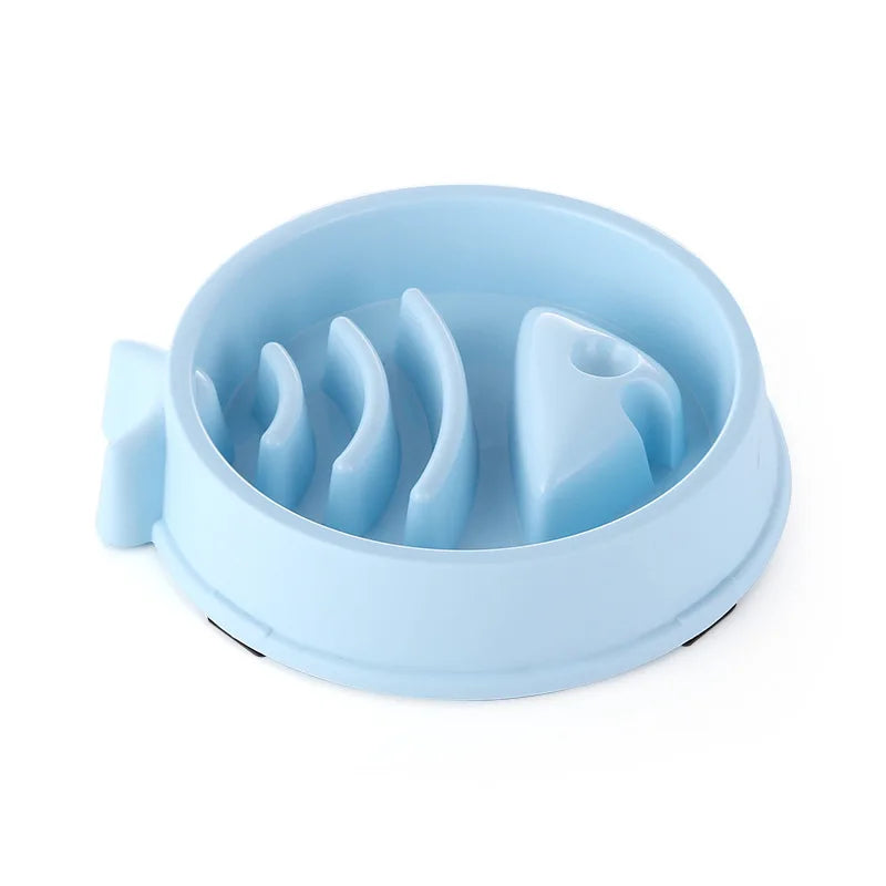 Pote Slow Feeder Espessado para Pets – Tigela Redonda Anti-Engasgo com Base Antiderrapante