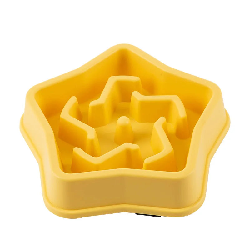 Pote Slow Feeder Espessado para Pets – Tigela Redonda Anti-Engasgo com Base Antiderrapante